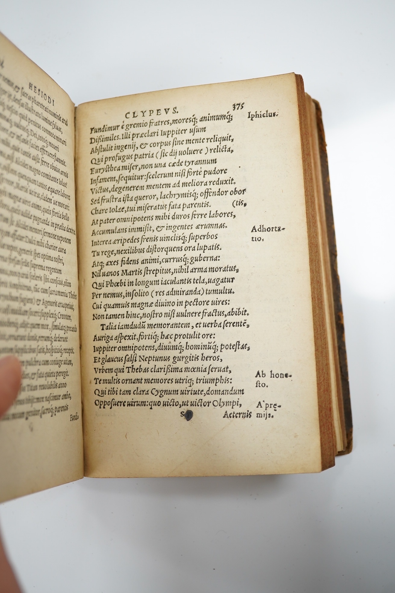 Hesiod - Ascrei Opera, quae quidem extant ... acccessit nunc demum Herculis Scutum ... a Joanne Ramo ... (16), 500, (32)pp. Basle: Johannes Oporinus, (?1544); bound with Hesiod - In Hesiod libros de Opere et Die, enarrat